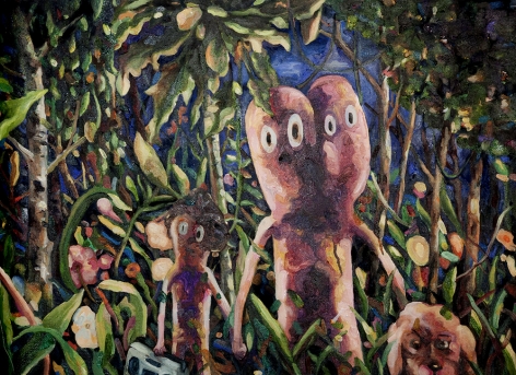 Mariano Ching, There are Things in the Woods, painting series, 2016