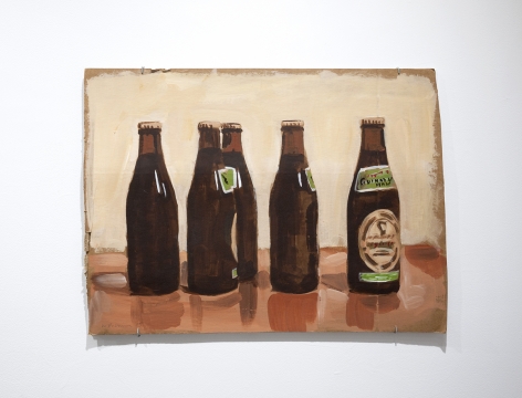 Walter Robinson beer bottles painting