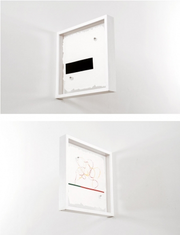 Richard Tuttle Fluidity of Projection, 2008 Double-sided screenprint on handmade paper, with die-cut and deckle edges in a wall- mountable frame 15 x 15 1⁄4 x 2 1⁄8 in. / 38.1 x 38.7 x 5.3 cm. Edition of 30