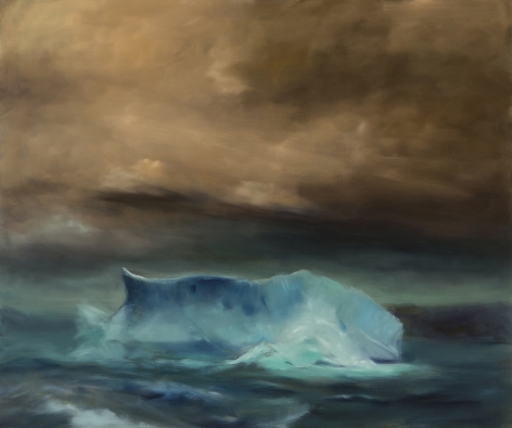 Karen Marston Iceberg In Rough Sea, 2017 Oil on linen 62 x 52 inches