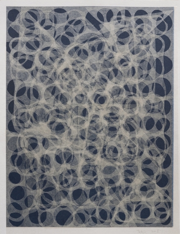 Takuji Hamanaka ​Negative Circle, 2008 Japanese woodcut with Gampi paper collage 12 3/4 x 9 7/8 in. / 32.4 x 24.9 cm.