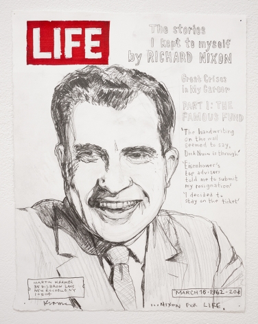 david kramer, drawing of richard nixon on life magazine cover
