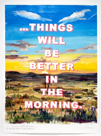 David Kramer sunset painting Plain Optimism