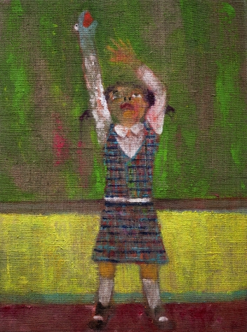 Danny Licul Sock Puppet Presentation (#27), 2013 Acrylic and oil on canvas 12 x 9 in. / 30.5 x 22.9 cm.