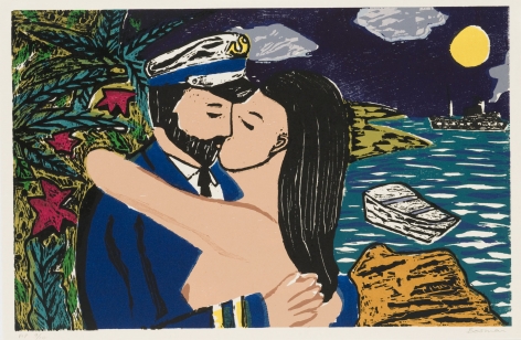 Richard Bosman ​South Seas Kiss, 1980-81 Woodcut