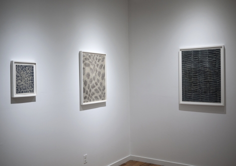Takuji Hamanaka Japanese woodcut and gampi paper collage exhibition installation