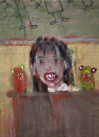 Danny Licul ​Sock Puppet Presentation (#37), 2014 Acrylic and oil on canvas