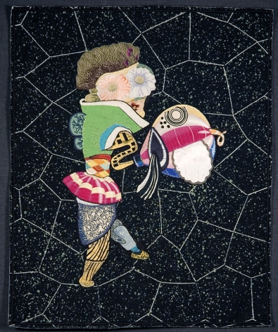 China Marks Lost In Space, 2006 Fabric, thread and fusible adhesive 16 x 13 in. / 40.6 x 33 cm.
