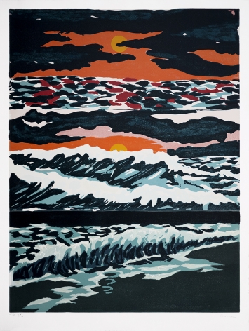 Richard Bosman ​Tropical Sunset, 1987 Linocut