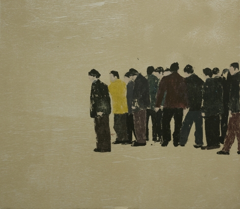 Elin Rodseth ​Men, 2015 Woodcut monotype 13 x 15 in. / 33 x 38 cm.