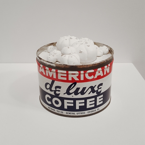 mark mann American de Luxe, 2018 Plaster and metal can 5 x 5 x 5 inches Unique