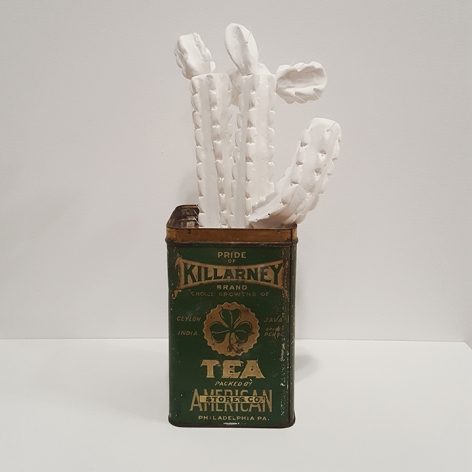 mark mann Killarney Cactus, 2018 Plaster and metal can 12 x 6 x 5 inches Unique
