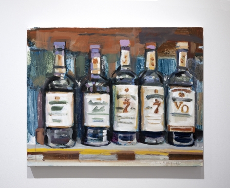 Walter Robinson liquor bottles painting