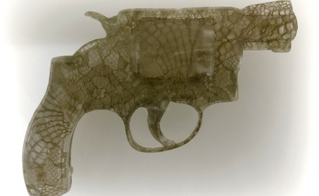 nikki luna lace and cast resin handgun